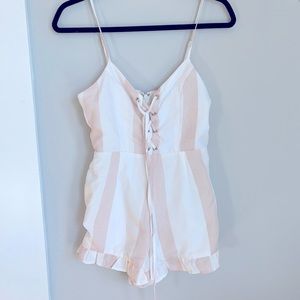 Pink/White Romper